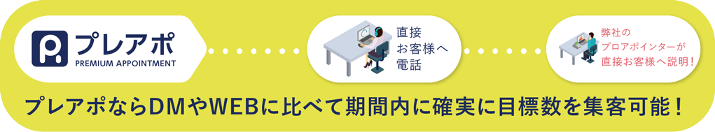 プレアポ（架電→担当者が直接会話!）